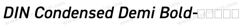 DIN Condensed Demi Bold字体转换